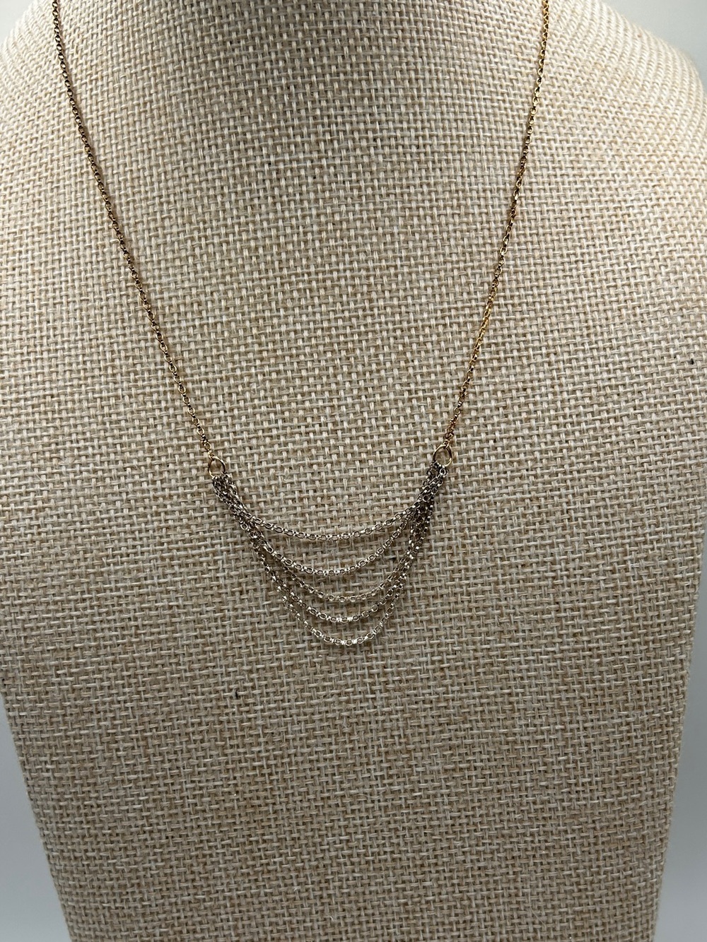Delicate 14K Gold Multi-Row Layered Necklace